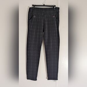 Women's Black Checkered Joggers With Cozy Warm Interior